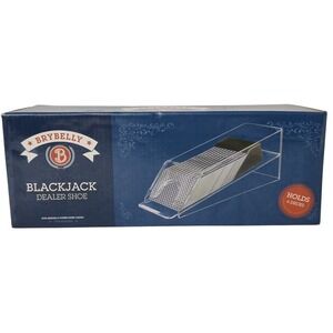 Brybelly Acrylic Professional 6 Deck Blackjack Dealer Shoe Poker Bridge Card NEW